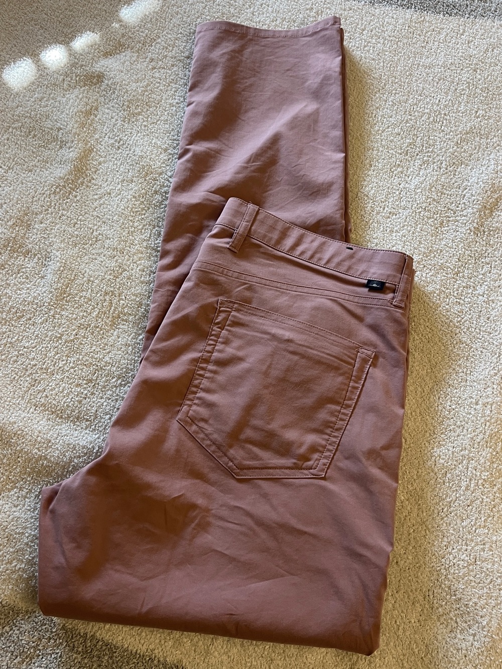 Faherty Men’s Stretch 5-Pocket Pants Dusty Rose Organic Cotton COOLMAX